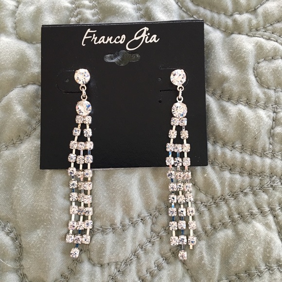 NWT Franco gia crystal earrings - Picture 2 of 2